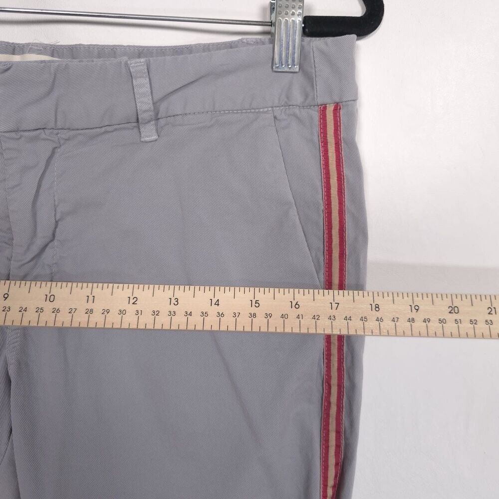 NILI‎ LOTAN East Hampton Pants Size 8 Side Stripe Gray Tribeca Raw Hem USA MADE - Picture 6 of 13